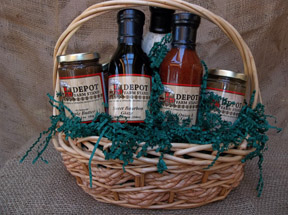 Basket of condiments